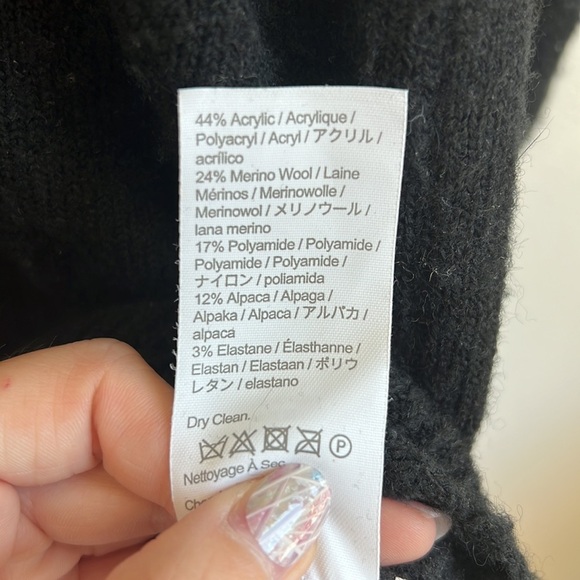 J Crew Black Stretch-wool V-neck tunic sweater - Picture 11 of 11